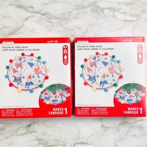 Christmas Creatology Color In Tree Skirt 2 pk